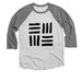 EMME Studio Paint Tee&nbsp;, a Premium Heather and Heather White 3/4 Sleeve Baseball Tee