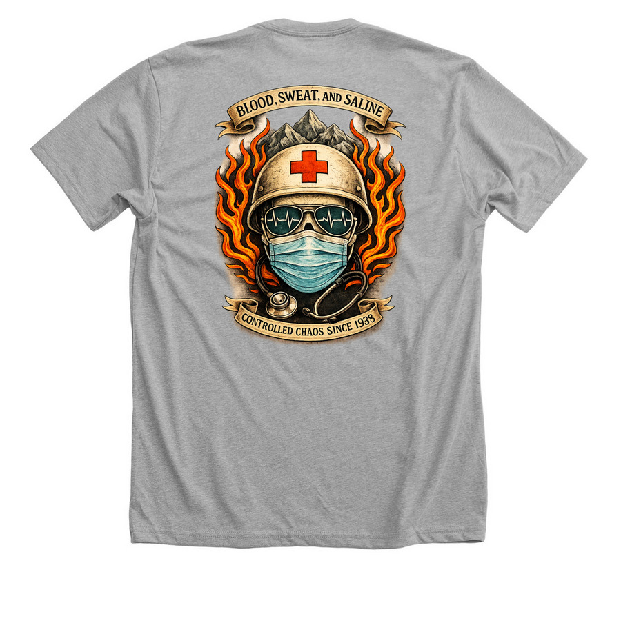 Rally 2026, a Athletic Heather Premium Unisex Tee (back-view)