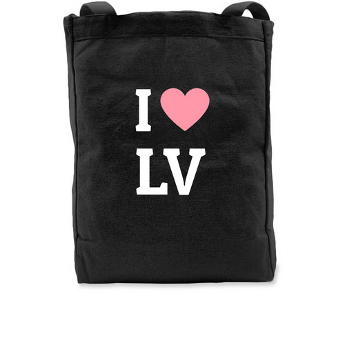 LV TOTE!, a Black Recycled Cotton Tote Bag