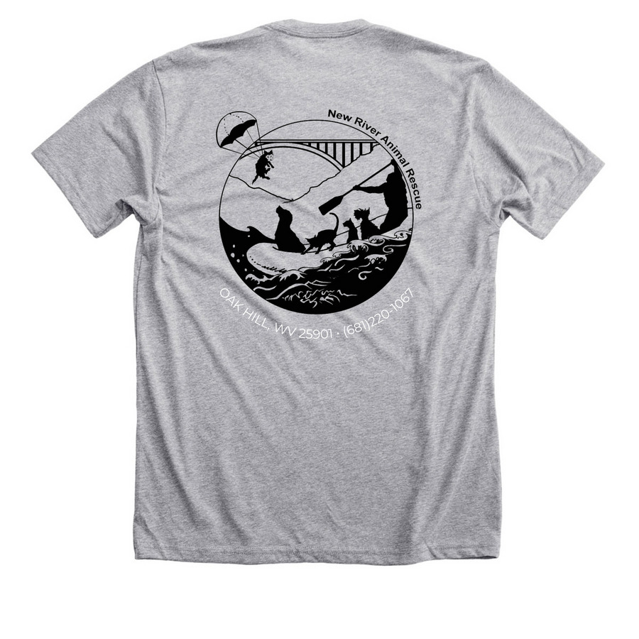 Balls are for Fetching! Dog, a Athletic Heather Premium Unisex Tee (back-view)