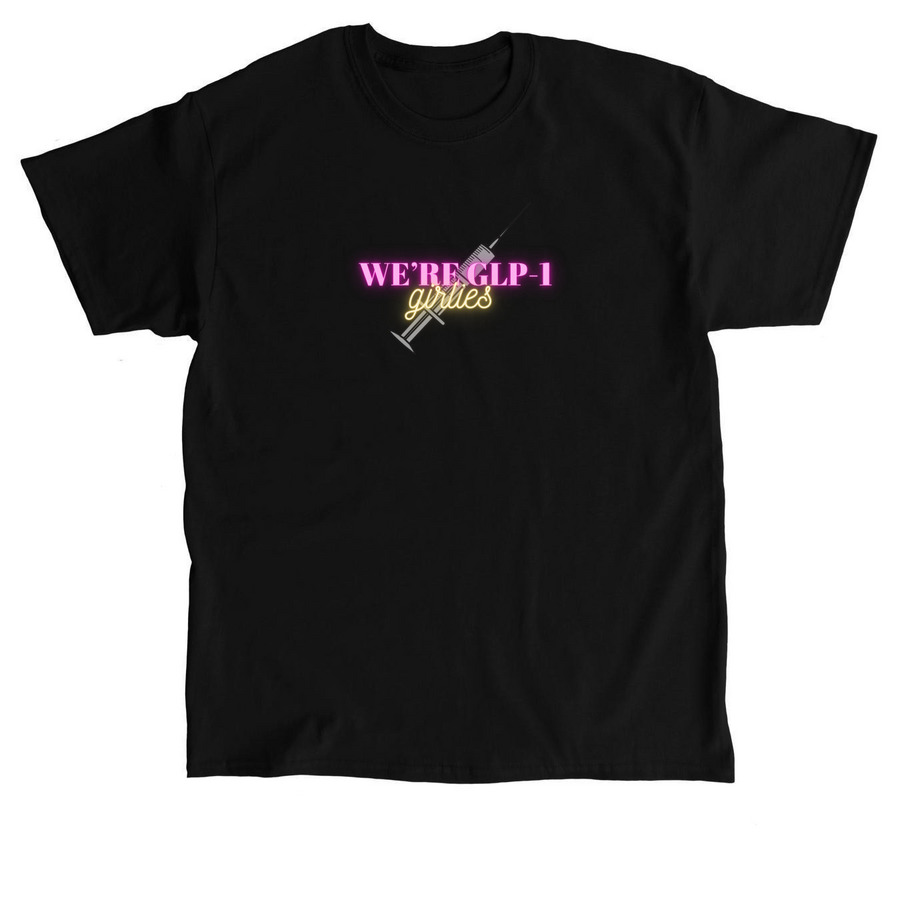 <3 GLP-1 GIRLIES <3, a Black Classic Unisex Tee
