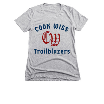 Cook Wiss HSA Trailblazers, a Dark Heather Grey Women's Slim Fit Tee