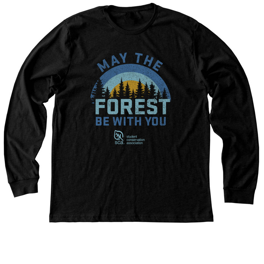 May The Forest Be With You Apparel, a Black Heather Premium Long Sleeve Tee