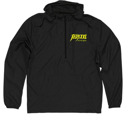 Zeusxxl jacket, a Black Quarter-Zip Windbreaker