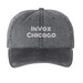 InVox Graphic Hat, a Black Printed Pigment Dye Baseball Cap