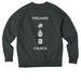 Stacked Logo, a Terrain Grey Allmade Organic CVC Crewneck Sweatshirt (back-view)