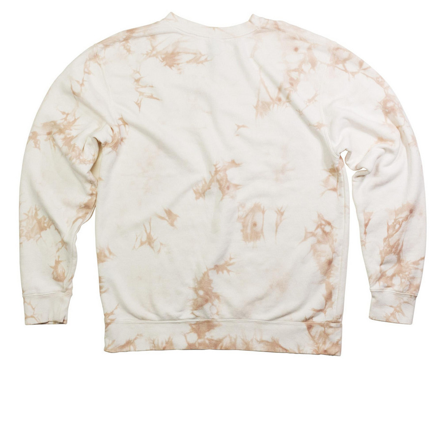 Phoenix PT Winter Gear, a Dusty Pink Tie Dye Crewneck Sweatshirt (back-view)