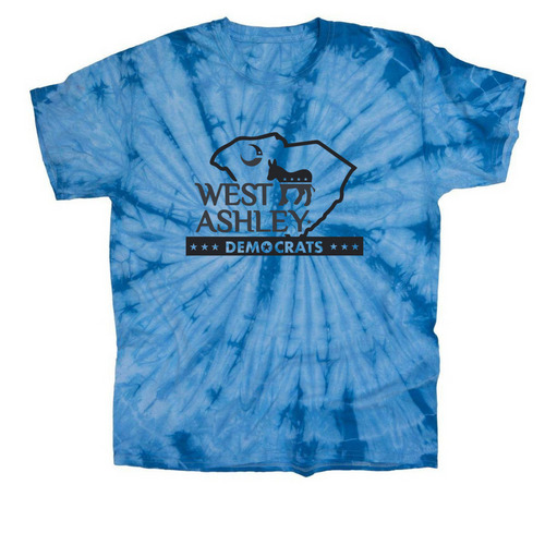 West Ash Dems, a Baby Blue Classic Tie Dye Tee