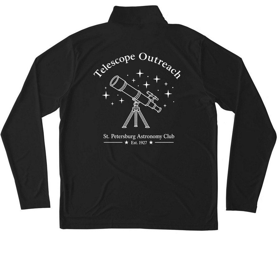 SPAC 2026-27 Outreach 1/4 zip, a Black Unisex Performance Quarter Zip Pullover (back-view)
