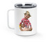 Addie Maeve's Dream Team, a White Stainless Steel Travel Mug (back-view)