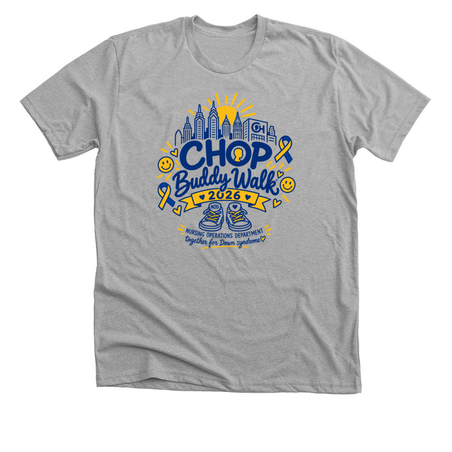 NOD Buddy Walk 2026, a Athletic Heather Premium Unisex Tee