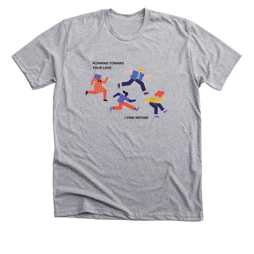 Refuge in His Love!, a Athletic Heather Premium Unisex Tee
