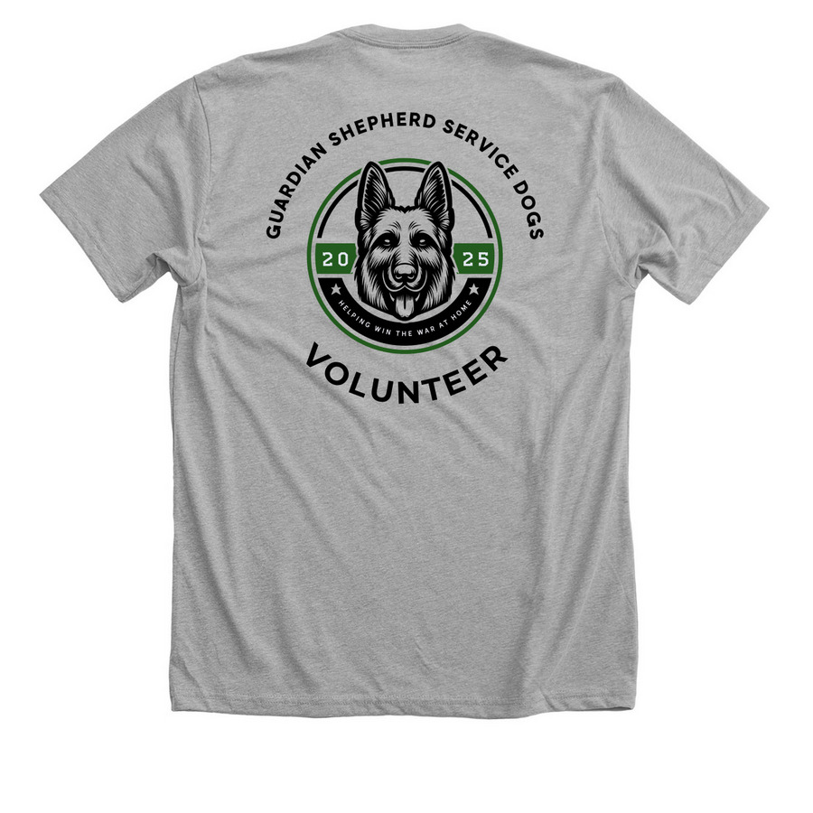 GSSD VOLUNTEER, a Athletic Heather Premium Unisex Tee (back-view)