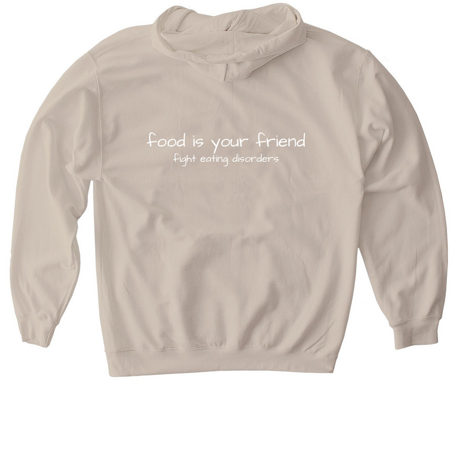 i swallow (fighting eating disorders), a Sand Gildan Softstyle Pullover Hoodie (back-view)
