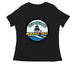 New England Ukulele Fest, a Black Women's Relaxed V-Neck Tee