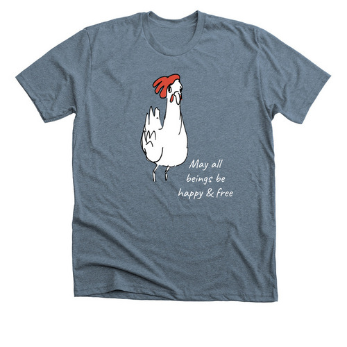 Fleur's t-shirt, a Heather Slate Premium Unisex Tee