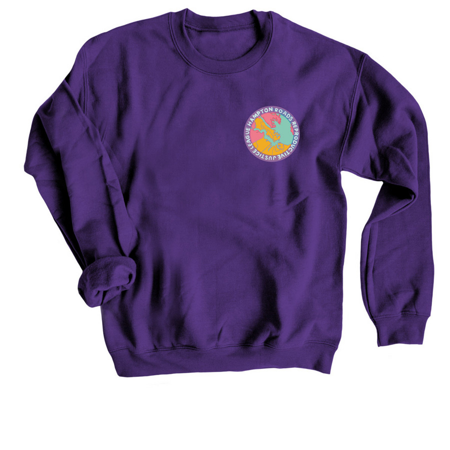 HRRJL Map Sweatshirt, a Purple Crewneck Sweatshirt