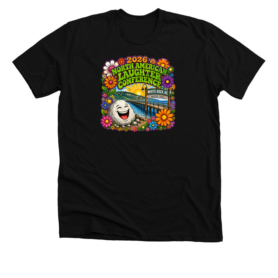 Laughter Groove at White Rock, a Solid Black Blend Premium Unisex Tee