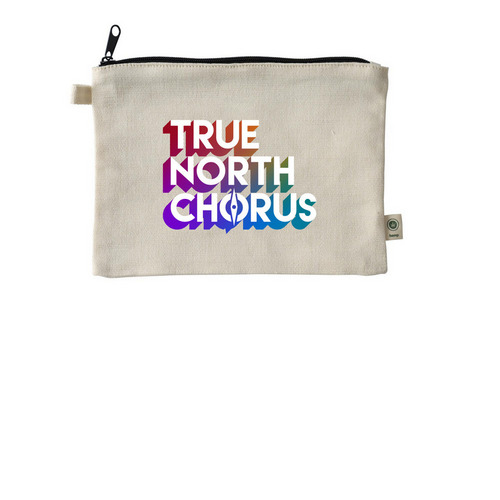 Rainbow Logo 9"x7" Hemp Blend Pouch, a Natural 9"x7" Hemp Blend Pouch
