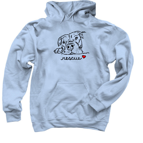 Rescue Heart, a Light Blue Pullover Hoodie