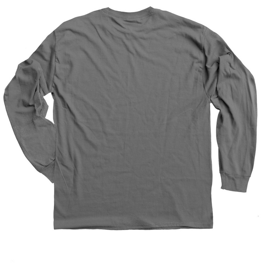Sliger for Iowa Long sleeve, a Charcoal Classic Long Sleeve Tee (back-view)