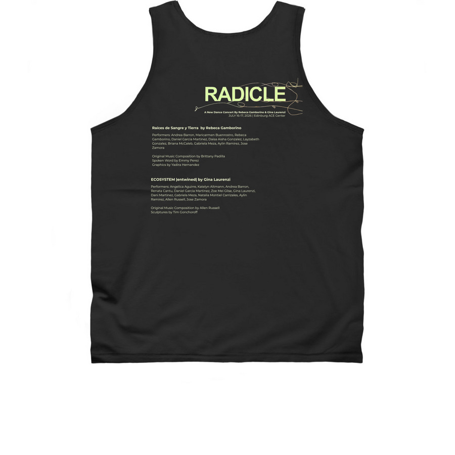 RADICAL: The First Seed to Sprout, a Black Classic Unisex Tank Top (back-view)