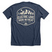 Electric Love Dads Retreat, a Heather Navy Premium Unisex Tee (back-view)