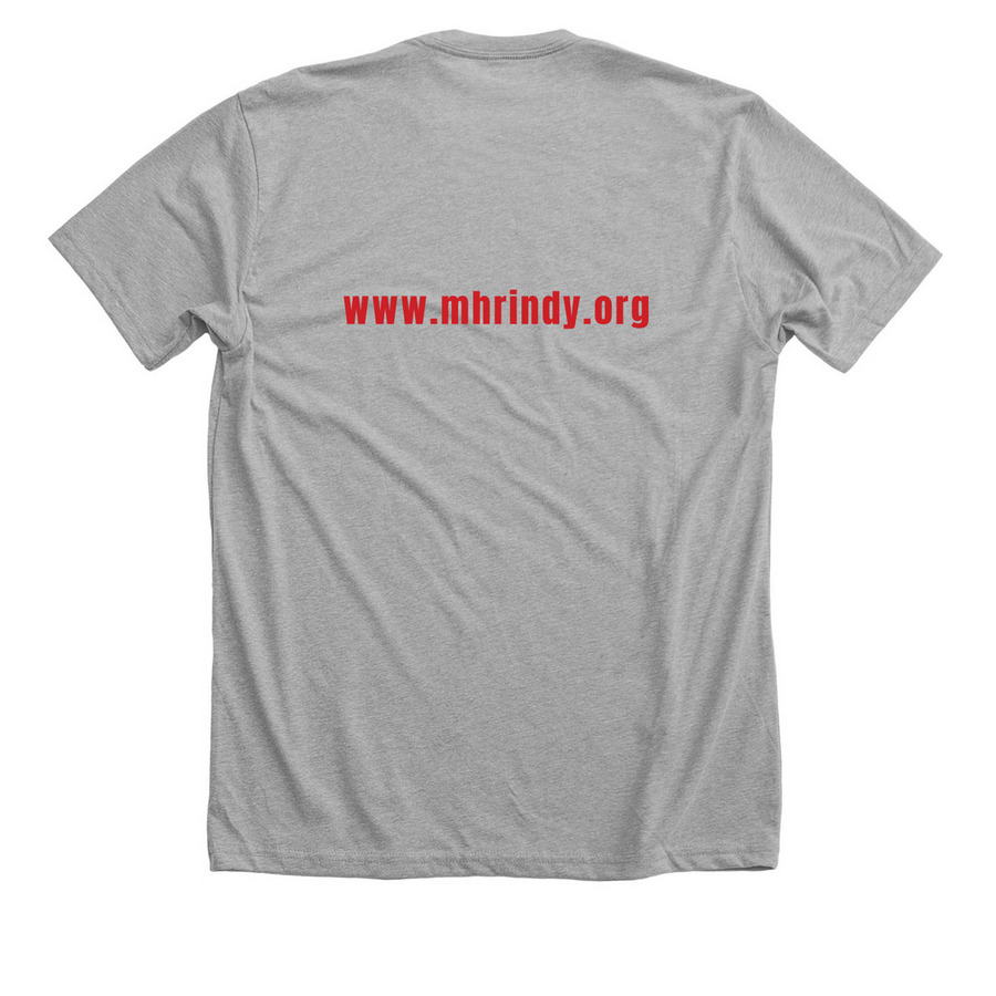 Mended Hearts Rescue Logo, a Athletic Heather Premium Unisex Tee (back-view)