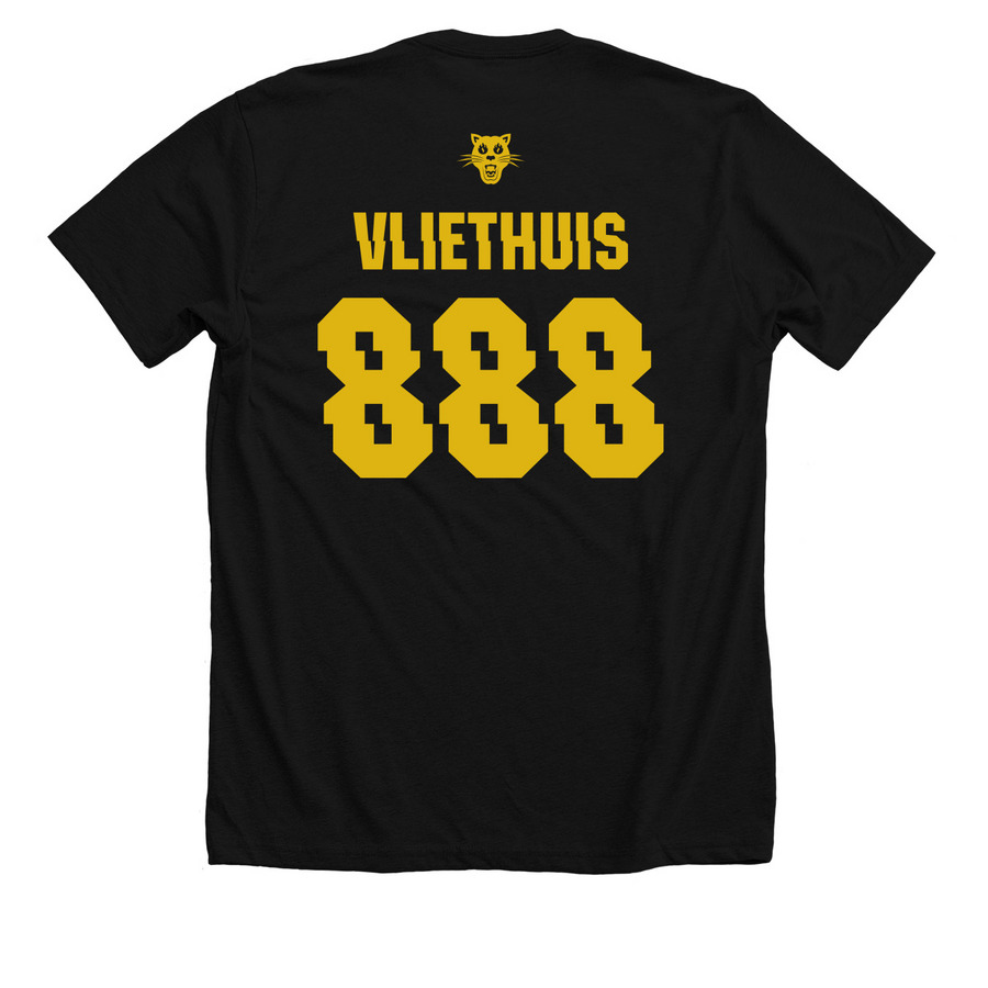 Vliethuis Shirsey, a Solid Black Blend Premium Unisex Tee (back-view)