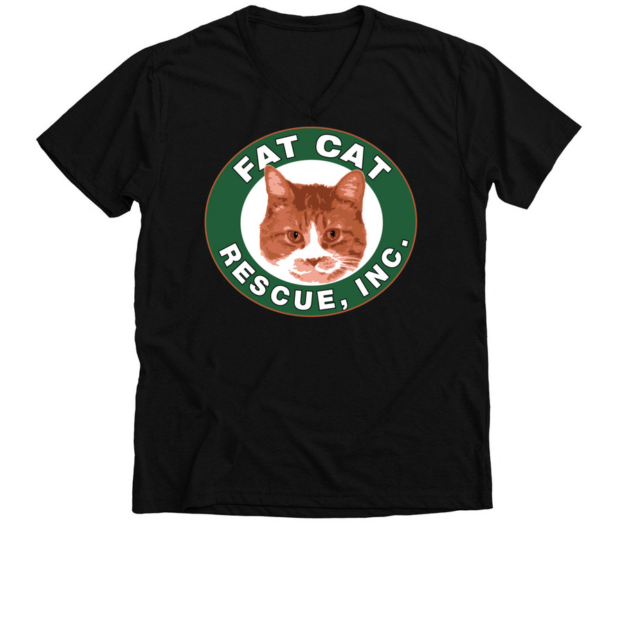 Save the Cats, a Solid Black Blend Premium V-Neck Tee