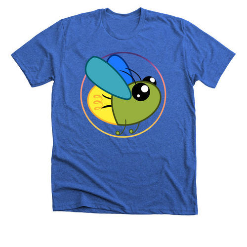 KEVIN The Firefly!, a Heather True Royal Premium Unisex Tee