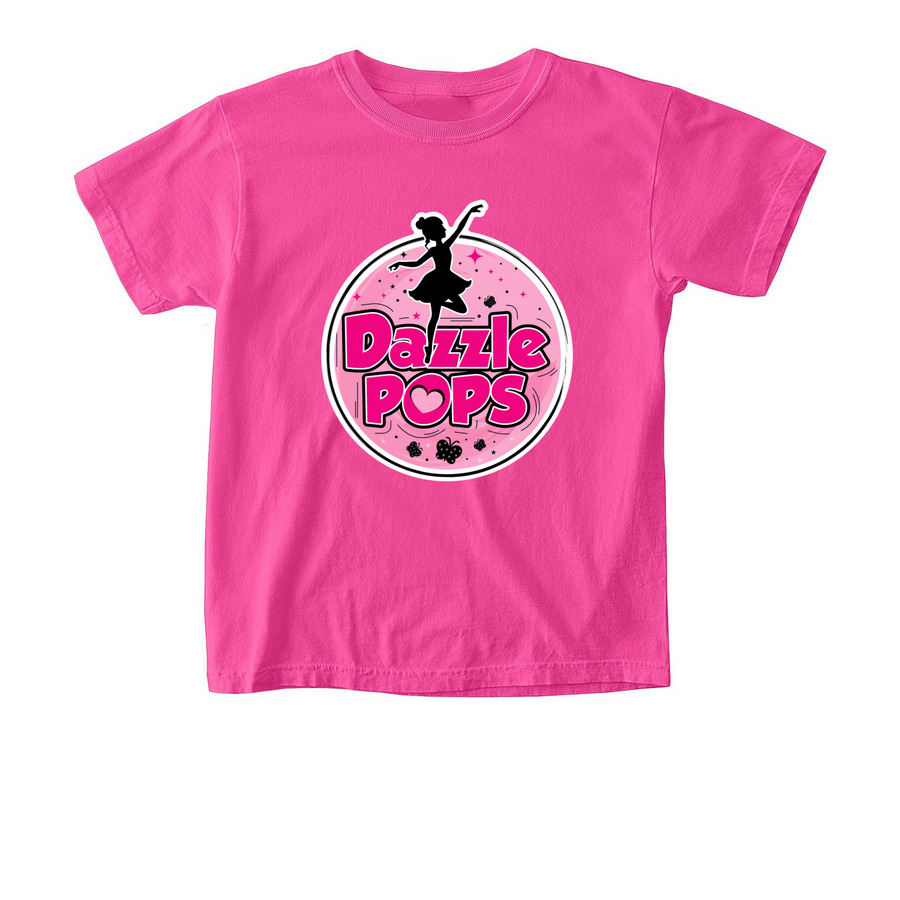 Dazzle Pops-Child, a Neon Pink Comfort Colors Youth Tee