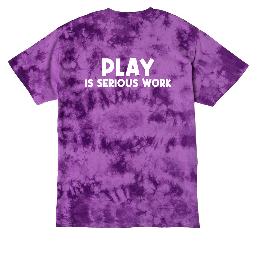 Play Summit T-Shirt, a Purple Crystal Tie Dye Tee (back-view)