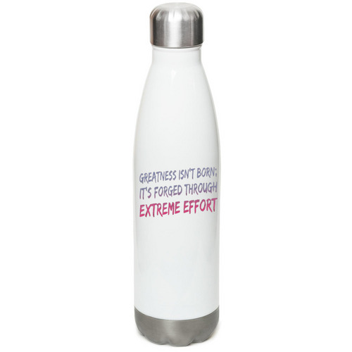 8U EXTREME Water Bottle, a White Stainless Steel Water Bottle