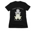 Hamsa Lotus, a Black Women's Slim Fit Tee