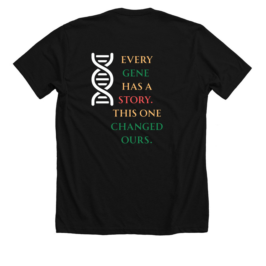DYRK1A Shirts, a Solid Black Blend Premium Unisex Tee (back-view)