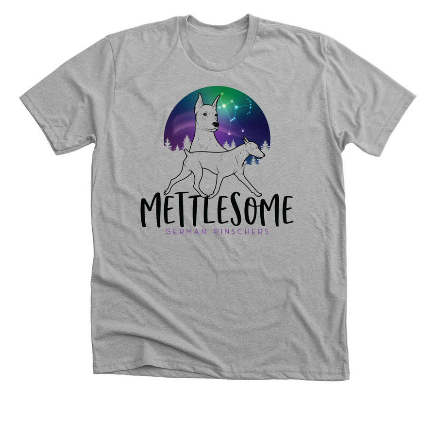 Mettlesome tees, a Athletic Heather Premium Unisex Tee
