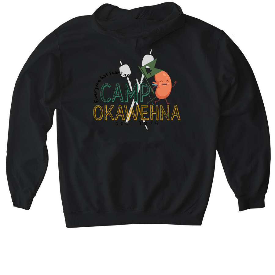Le Bonheur Nephrology/Kidney Camp, a Black Gildan Softstyle Pullover Hoodie (back-view)