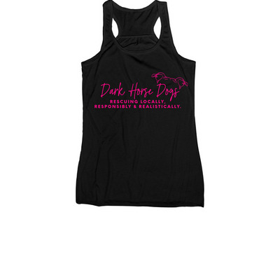 Dark Horse Dogs - Magenta, a Black Women's Racerback