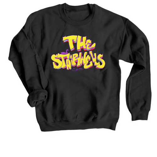 The Stairwells Sweatshirt (Neon), a Black Crewneck Sweatshirt