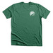 Classic Logo White Small, a Heather Grass Green Premium Unisex Tee