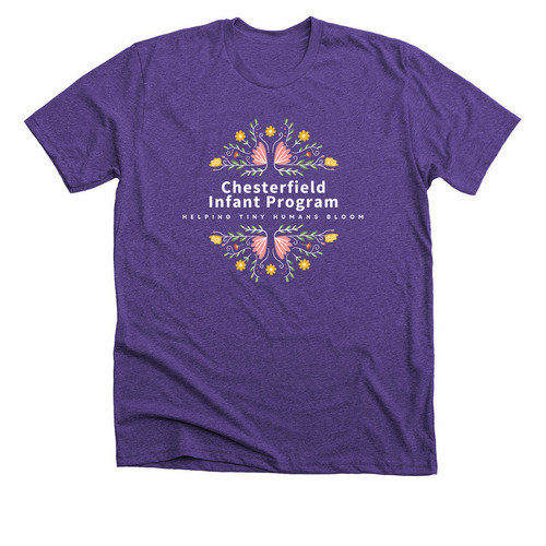 Helping Tiny Humans Bloom, a Heather Team Purple Premium Unisex Tee