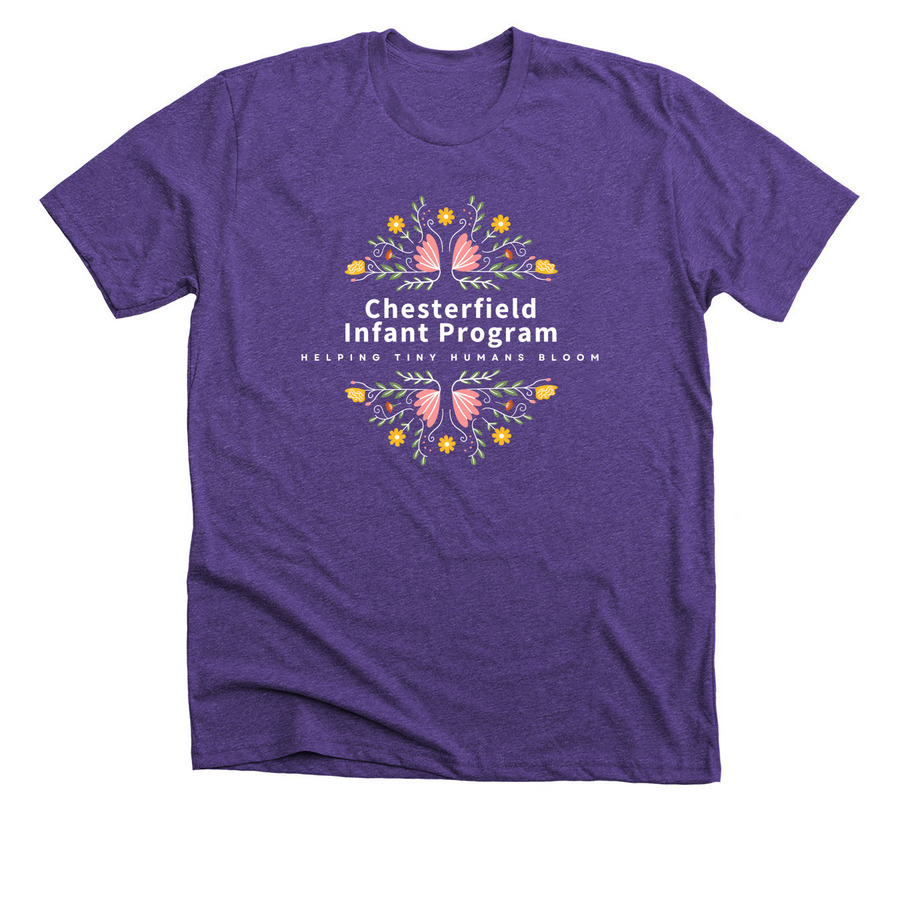 Helping Tiny Humans Bloom, a Heather Team Purple Premium Unisex Tee