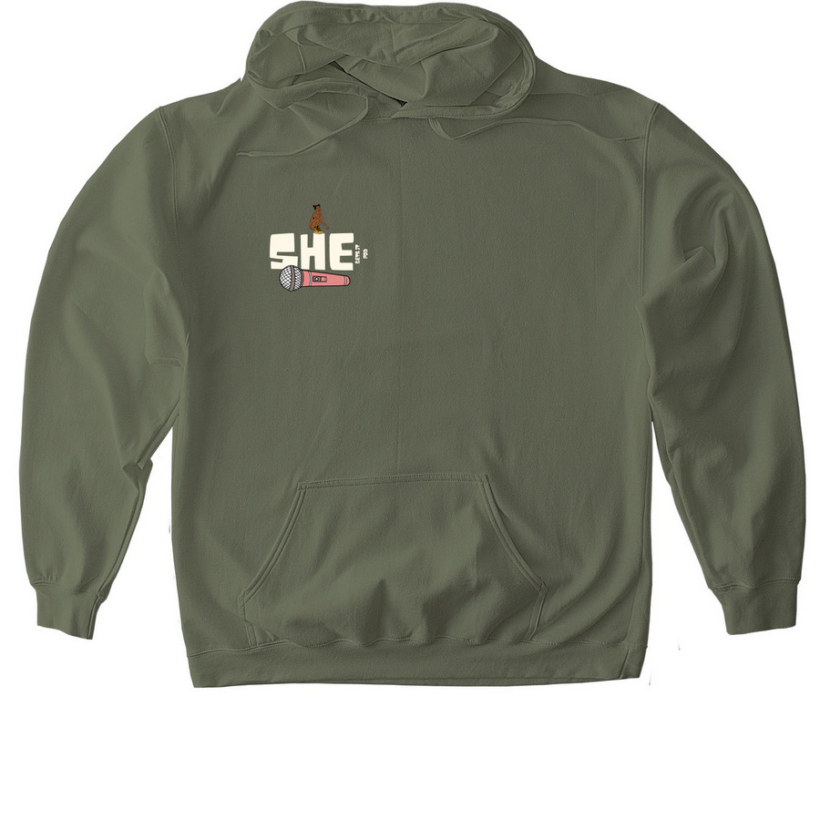 SHE SZN XXVI, a Military Green Gildan Softstyle Pullover Hoodie