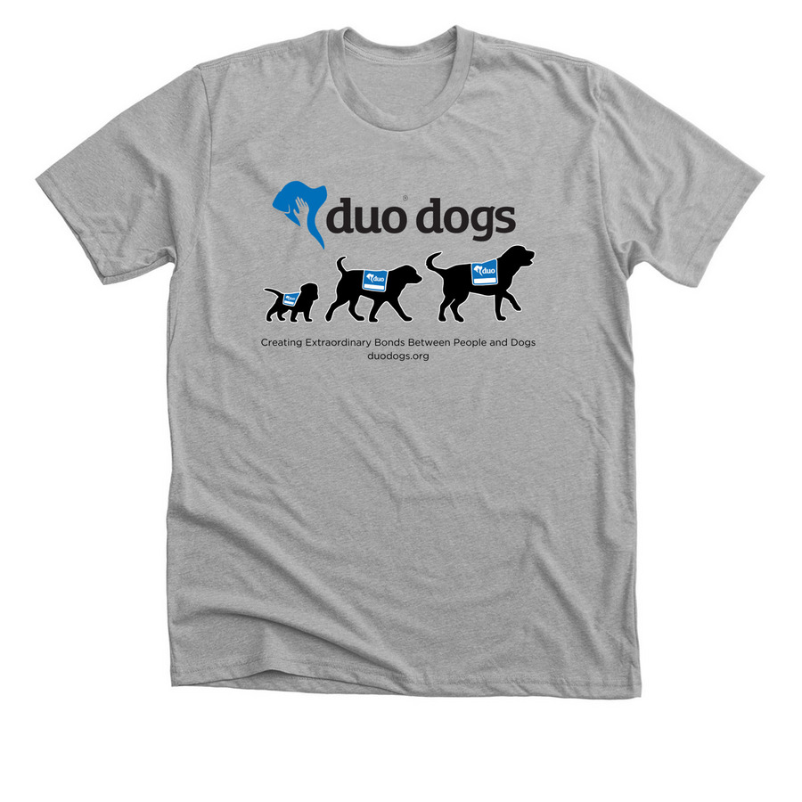 Duo Dogs Black Labradors, a Athletic Heather Premium Unisex Tee