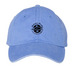 Hats - black logo, a Periwinkle Printed Pigment Dye Baseball Cap
