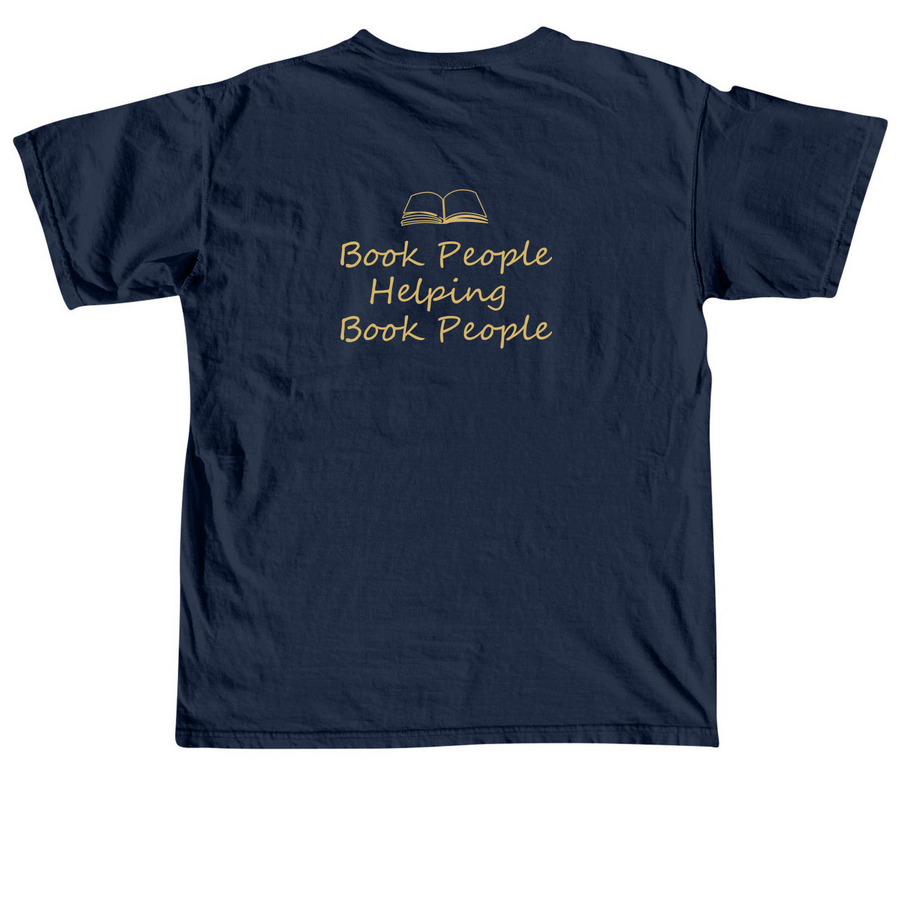 30th Tee or Hoodie: Book People, a True Navy Comfort Colors Unisex Tee (back-view)