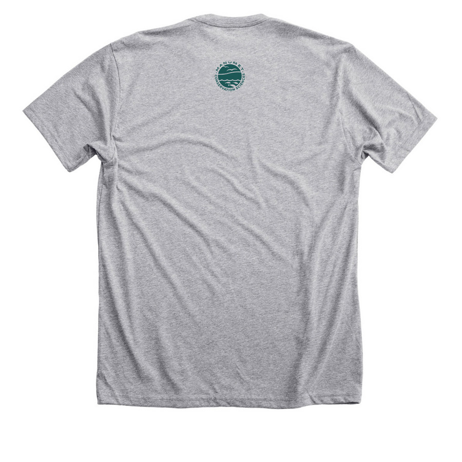 American Oystercatcher, a Athletic Heather Premium Unisex Tee (back-view)