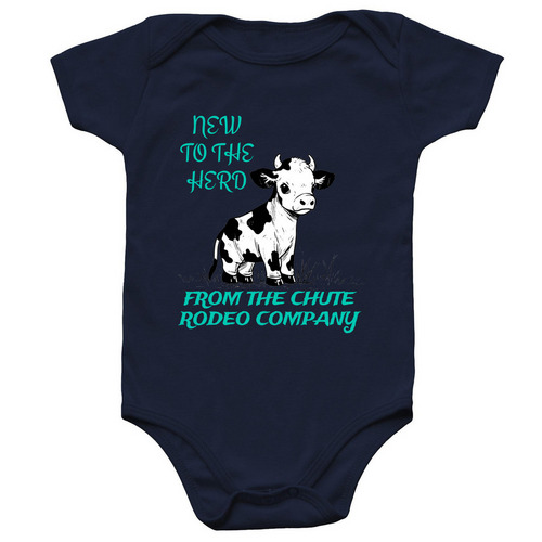 New To The Herd, a Navy Infant Onesie