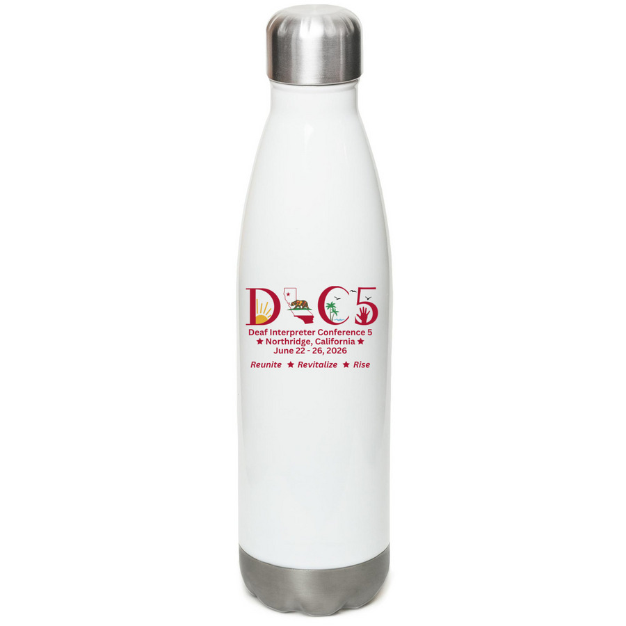 DIC5 Stainless Steel Water Bottle, a White Stainless Steel Water Bottle